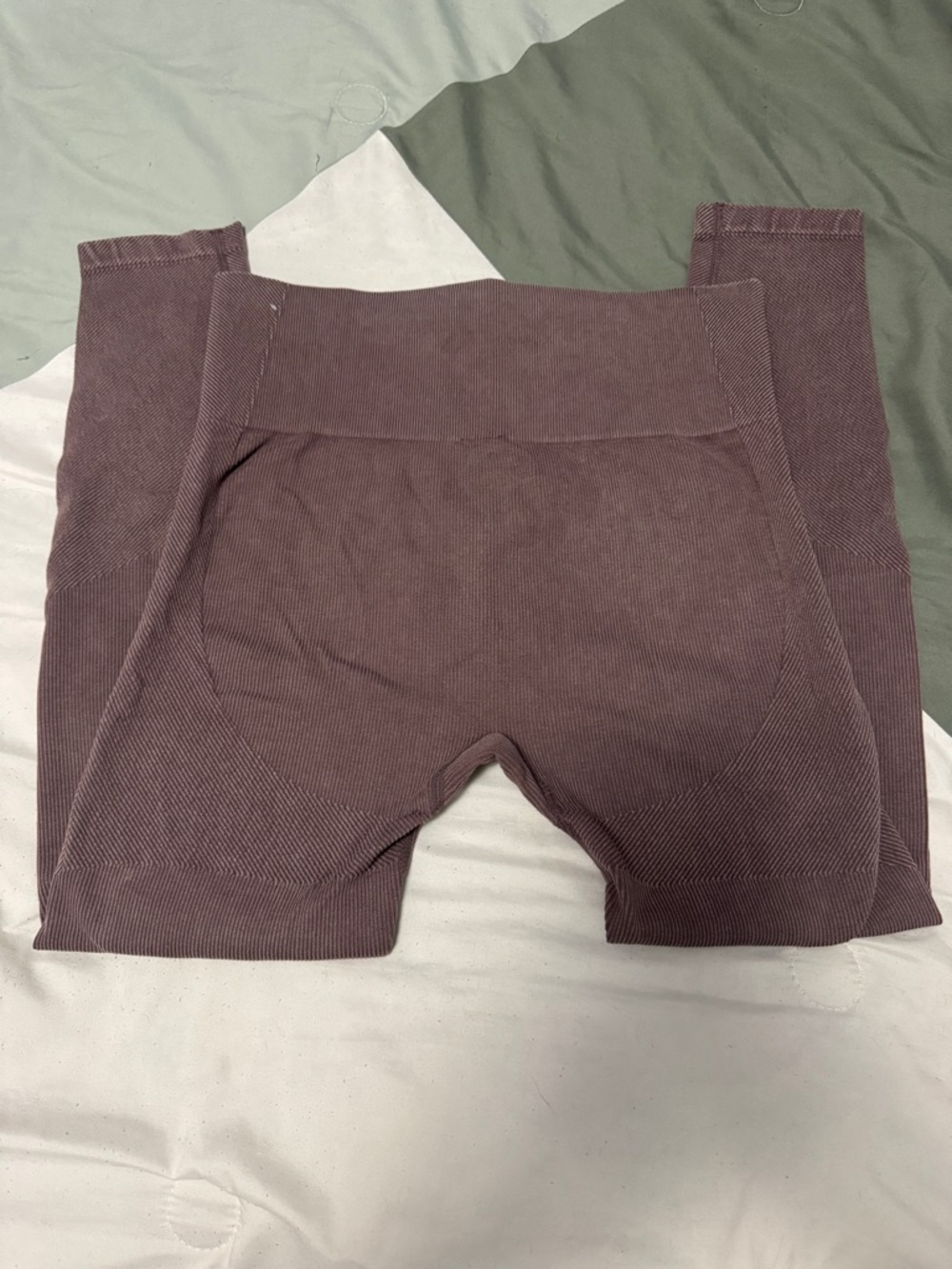 JoyLab Ribbed Seamless Leggings - Mauve Plum